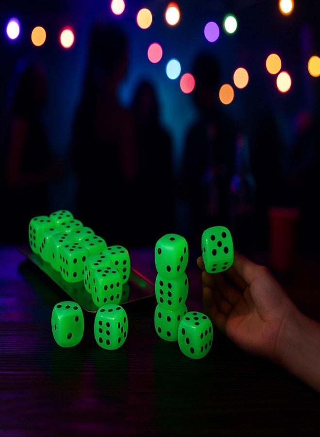 Seenelling مجموعة سينيلينج من 18 قطعة نرد متوهجة في الظلام، مقاس 30 مم، نرد أكريليك كبير معتم، نرد D6، مناسبة للكازينو، لعبة الكرابس، ألعاب الطاولة، وألعاب اللوح، هدايا الحفلات - Image 5